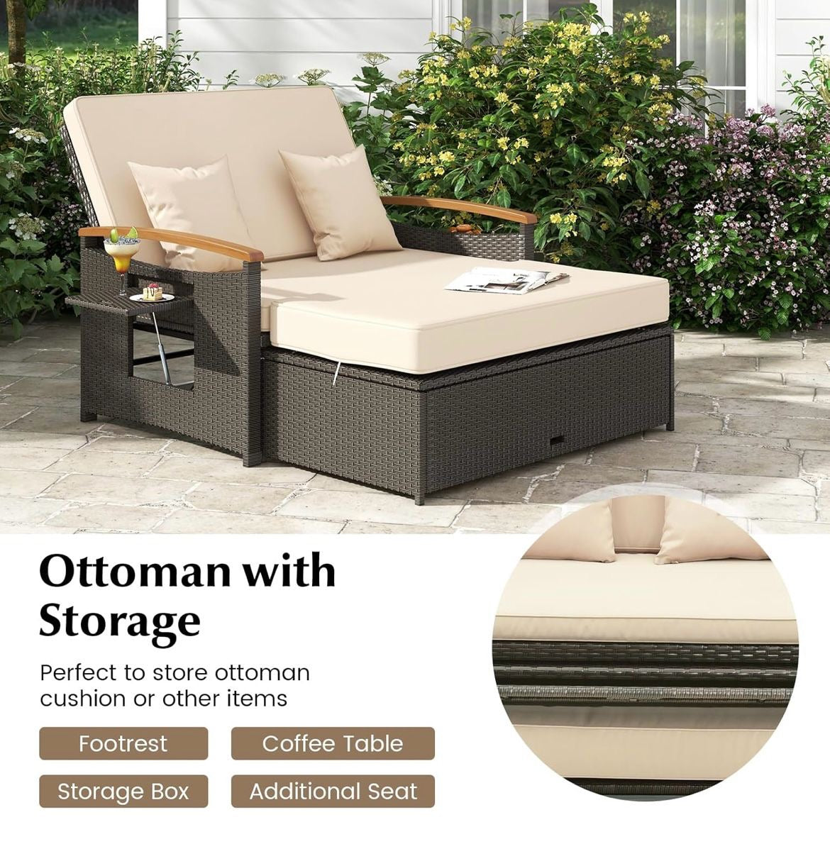 Pre-venta sofá cama de mimbre marrón varios colores a escoger.