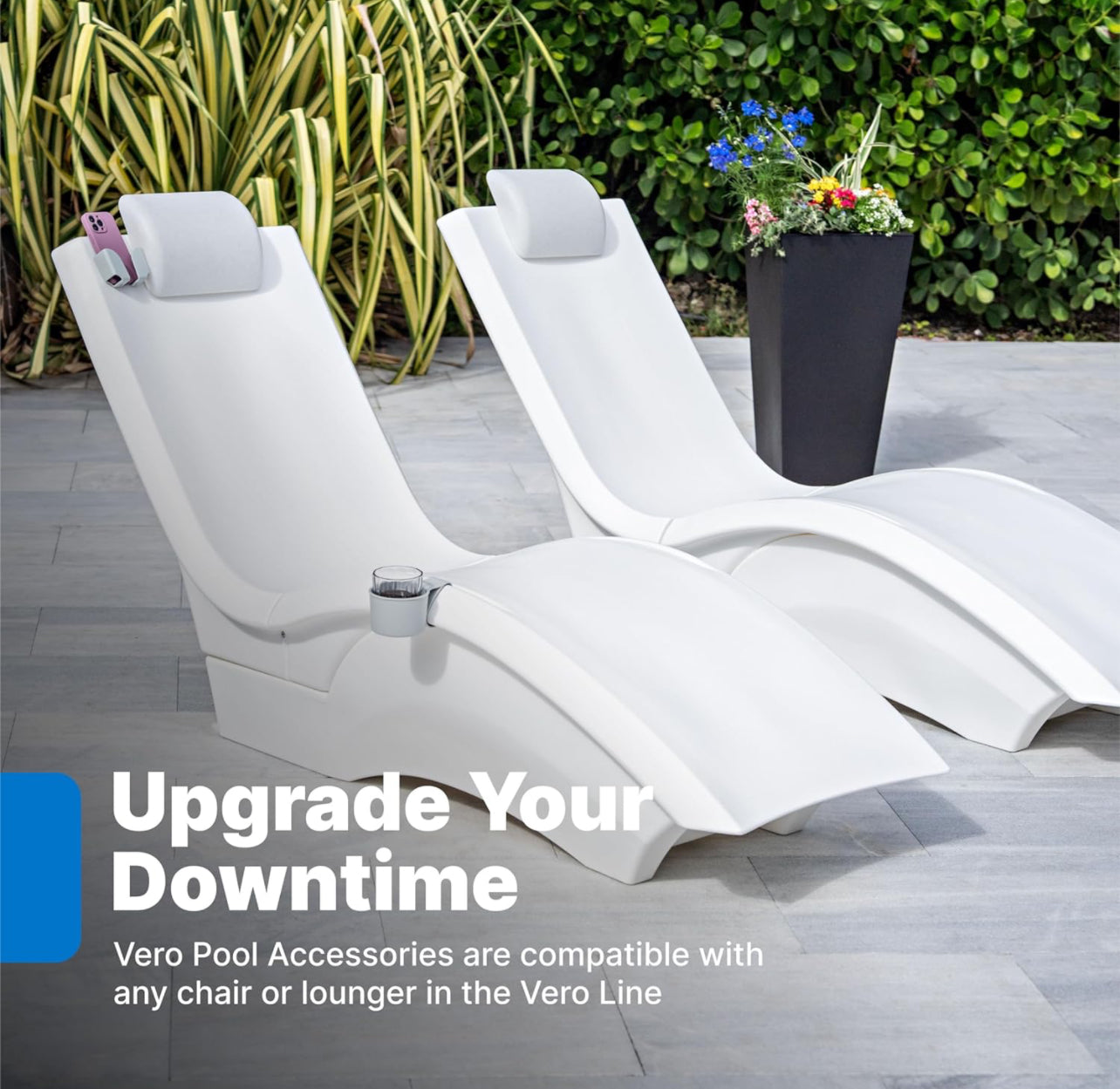 Accesorios para sundeck color gris.