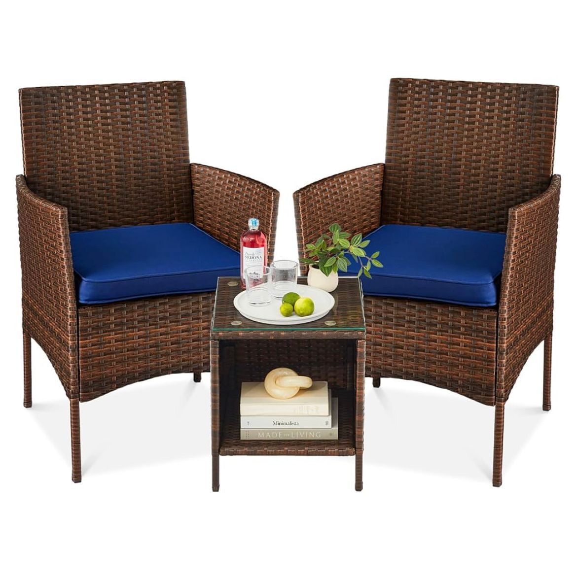 juego de mueble 3 piezas marrón