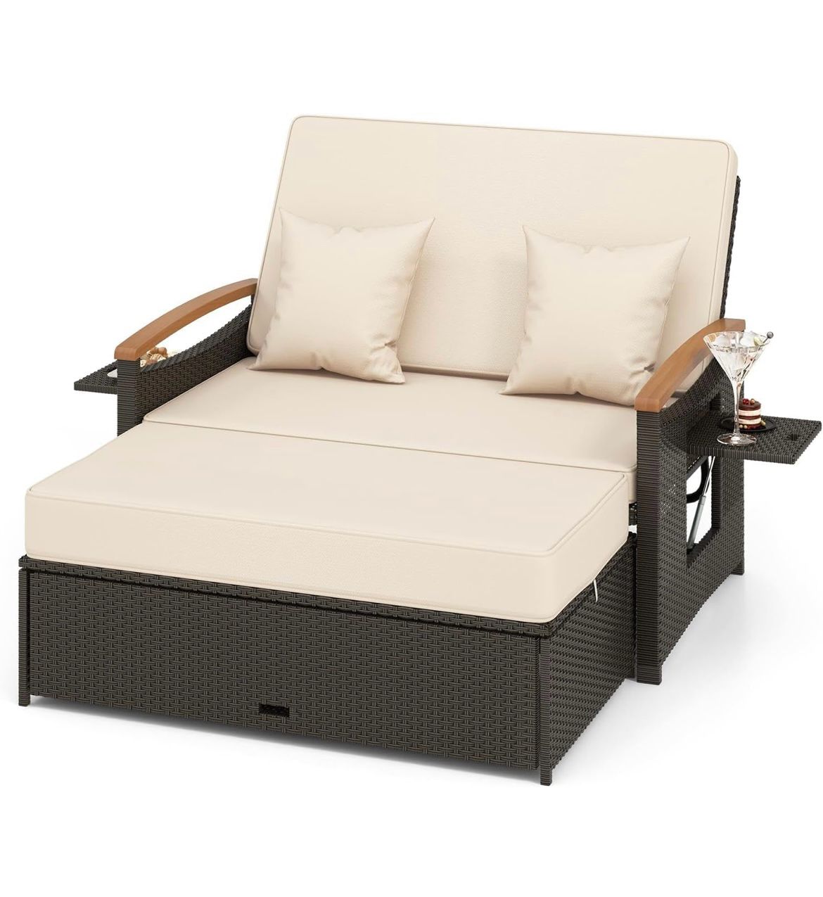 Pre-venta sofá cama de mimbre marrón varios colores a escoger.