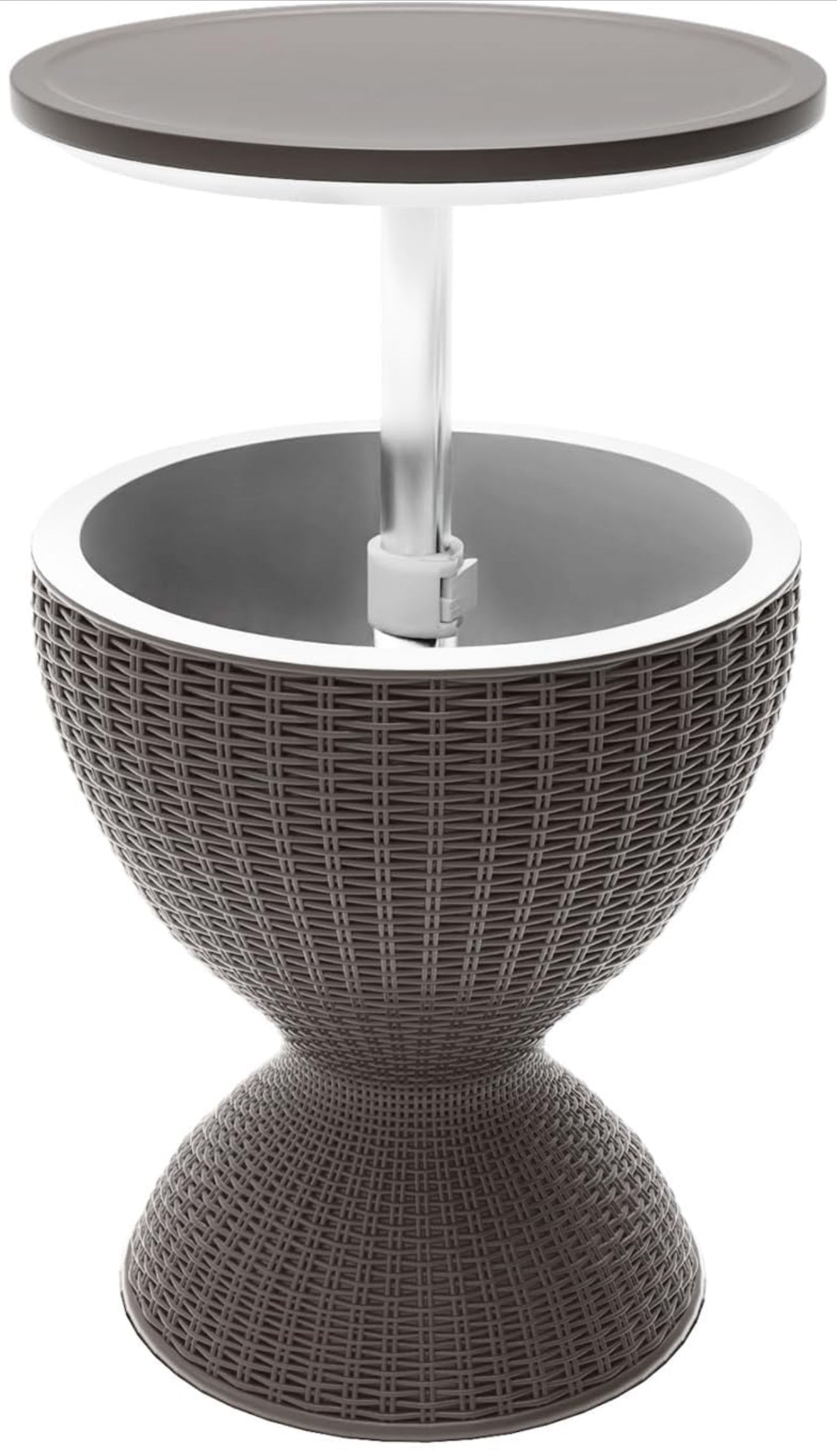 Mesa de enfriadora de bebidas color gris Muebles de cerveza y vino de 10 galon.