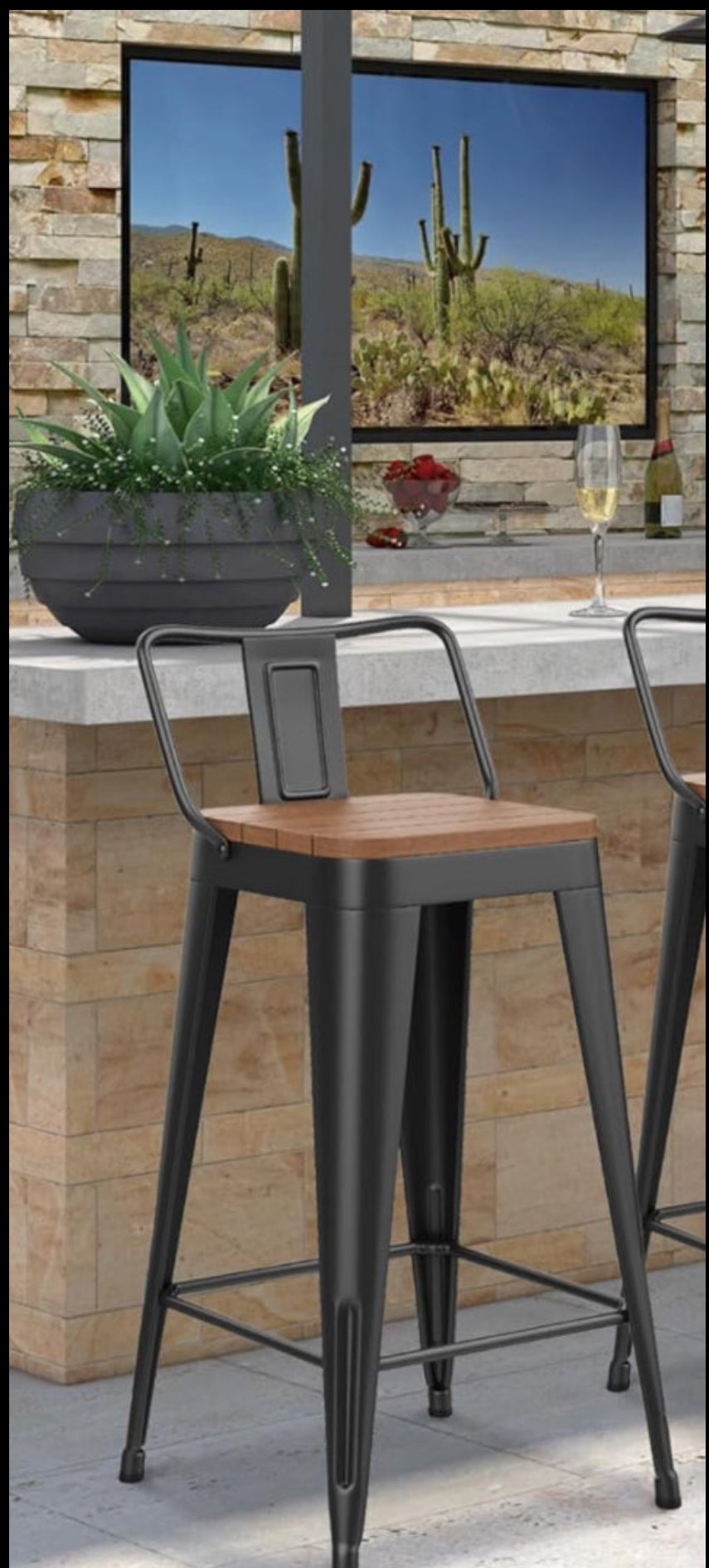 Stool de bar metal-24”