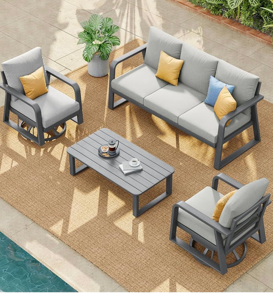 Pre-venta set de patio premium de 4 piezas aluminio