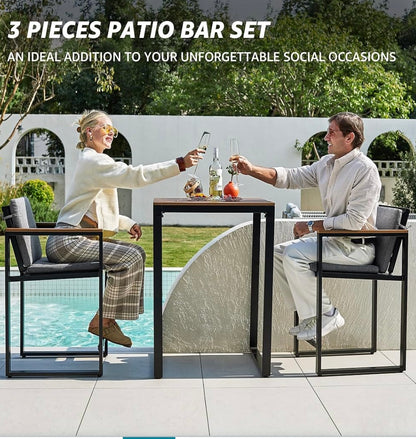 Patio bar set 3 piezas