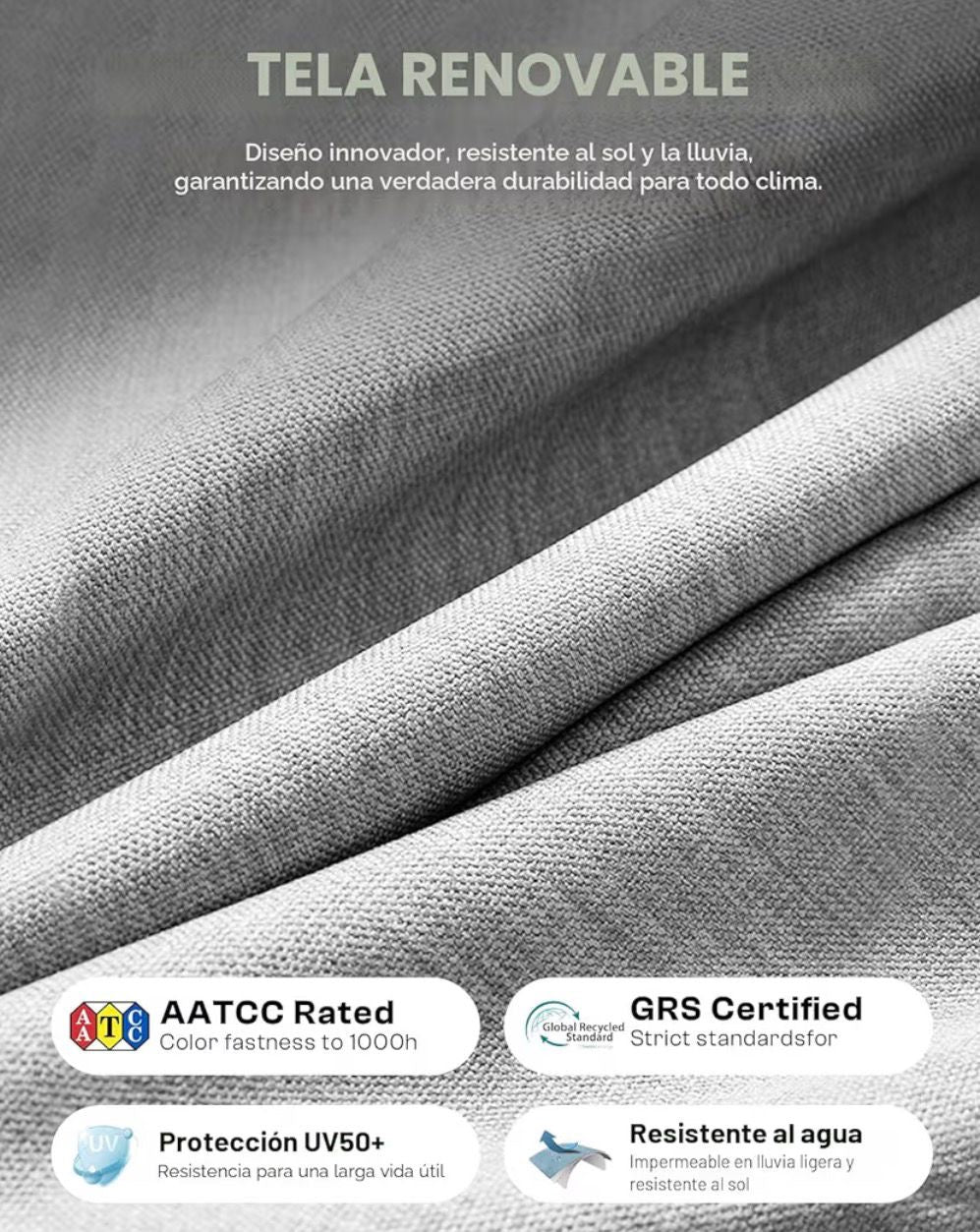 Pre-orden Sales 31-6 junio Mueble aluminio 5 piezas cojines gris claro