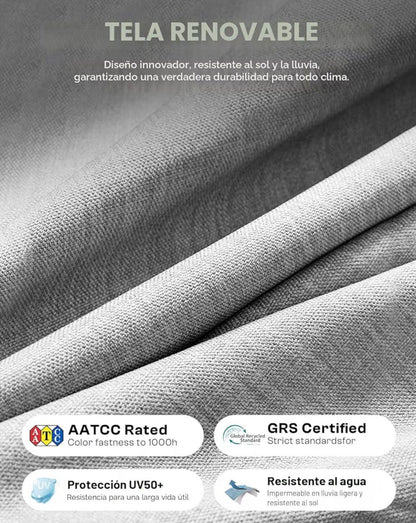 Pre-orden Sales 31-6 junio Mueble aluminio 5 piezas cojines gris claro