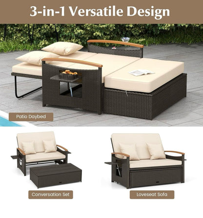 Pre-venta sofá cama de mimbre marrón varios colores a escoger.
