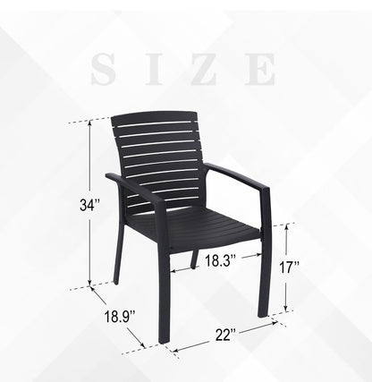 Juego de Comedor de Patio al Aire Libre – 5 Piezas aluminio