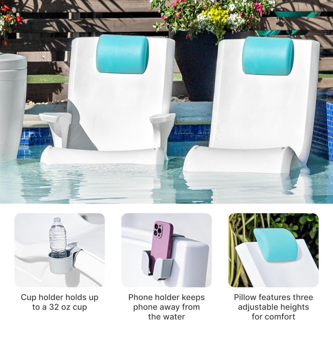 Accesorios para sundeck color azul.