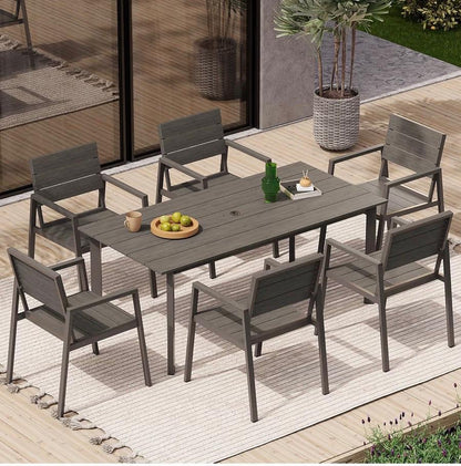 Juego comedor 7 piezas aluminio