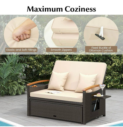 Pre-venta sofá cama de mimbre marrón varios colores a escoger.