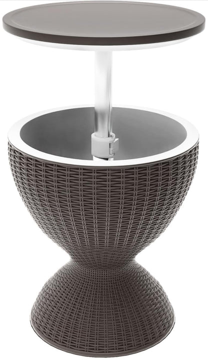Mesa de enfriadora de bebidas color gris Muebles de cerveza y vino de 10 galon.